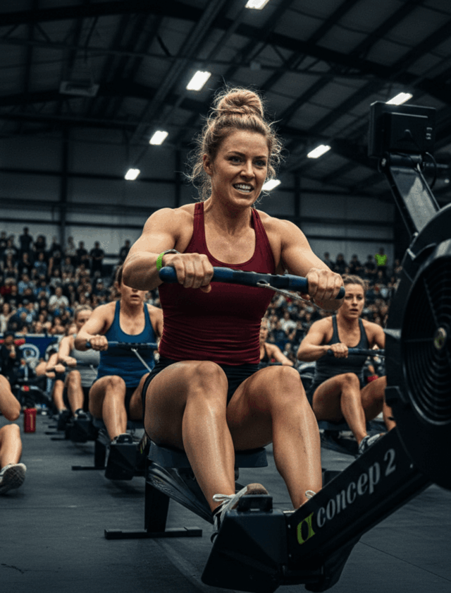 Ragazze che fanno una gara di Hyrox in crociera